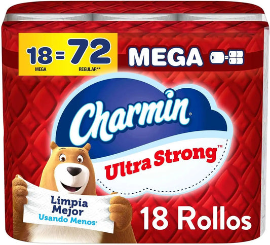 Charmin Ultra Strong Toilet Paper 18 Mega Rolls, 220 Sheets Per Roll