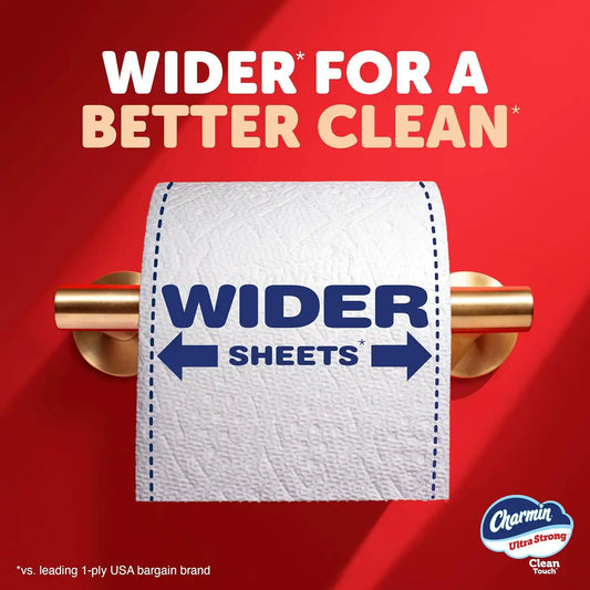 Charmin Ultra Strong Clean Touch Toilet Paper, 12 Family Mega XL Rolls = 84 Regular Rolls
